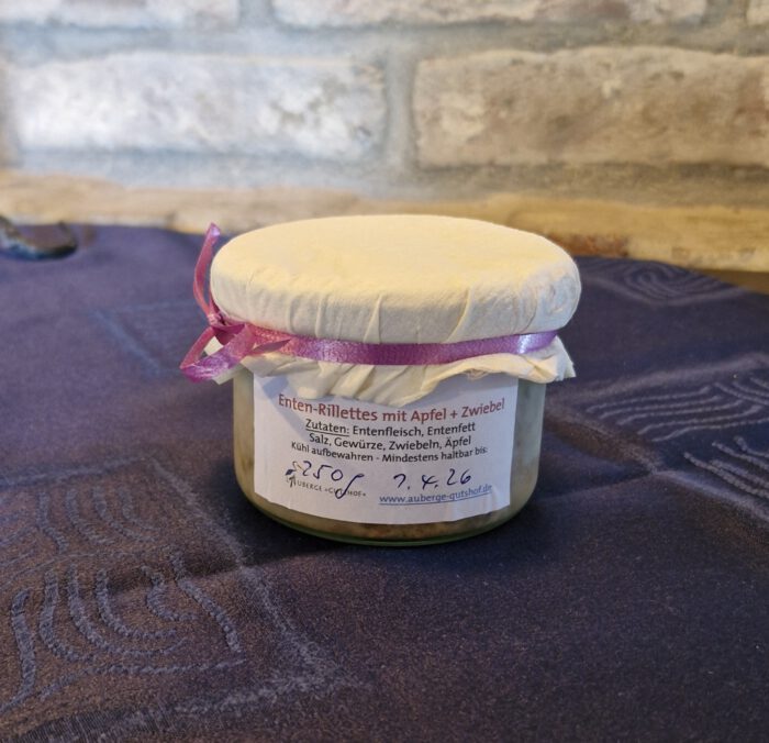 Enten -Rillettes mit Apfel und Zwiebel